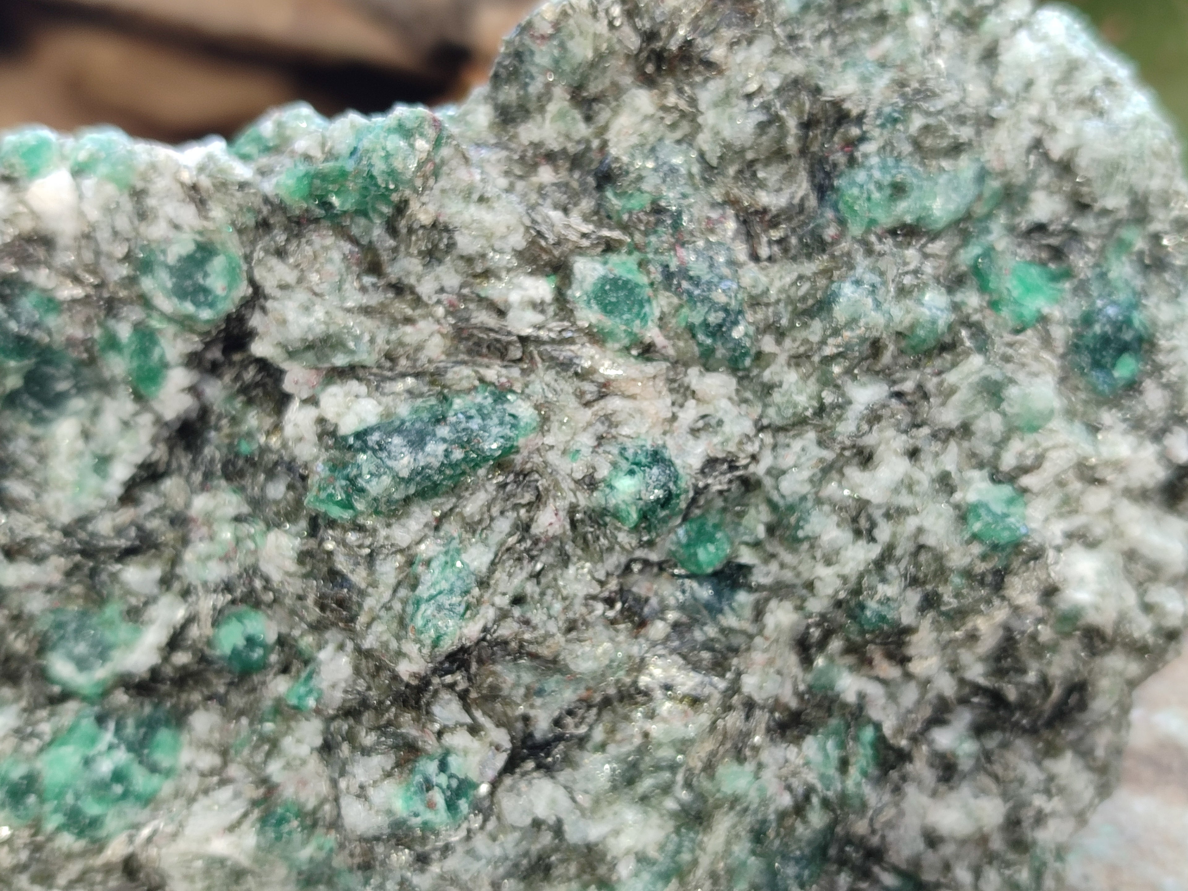 Natural Emerald Mica In Matrix Cobbed Specimens x 3 From Mutoko, Zimbabwe - Toprock Gemstones and Minerals 