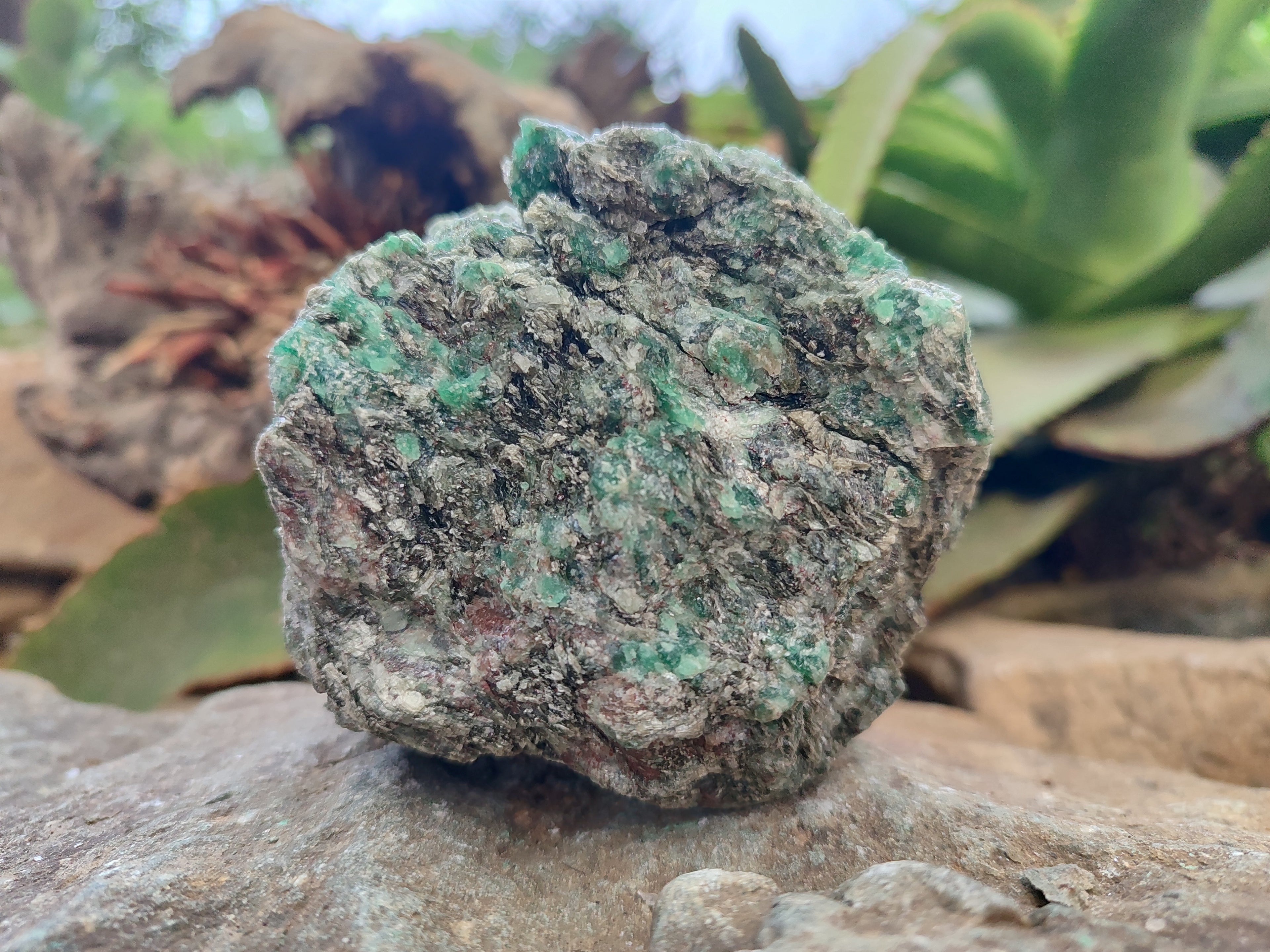 Natural Emerald Mica In Matrix Cobbed Specimens x 3 From Mutoko, Zimbabwe - Toprock Gemstones and Minerals 