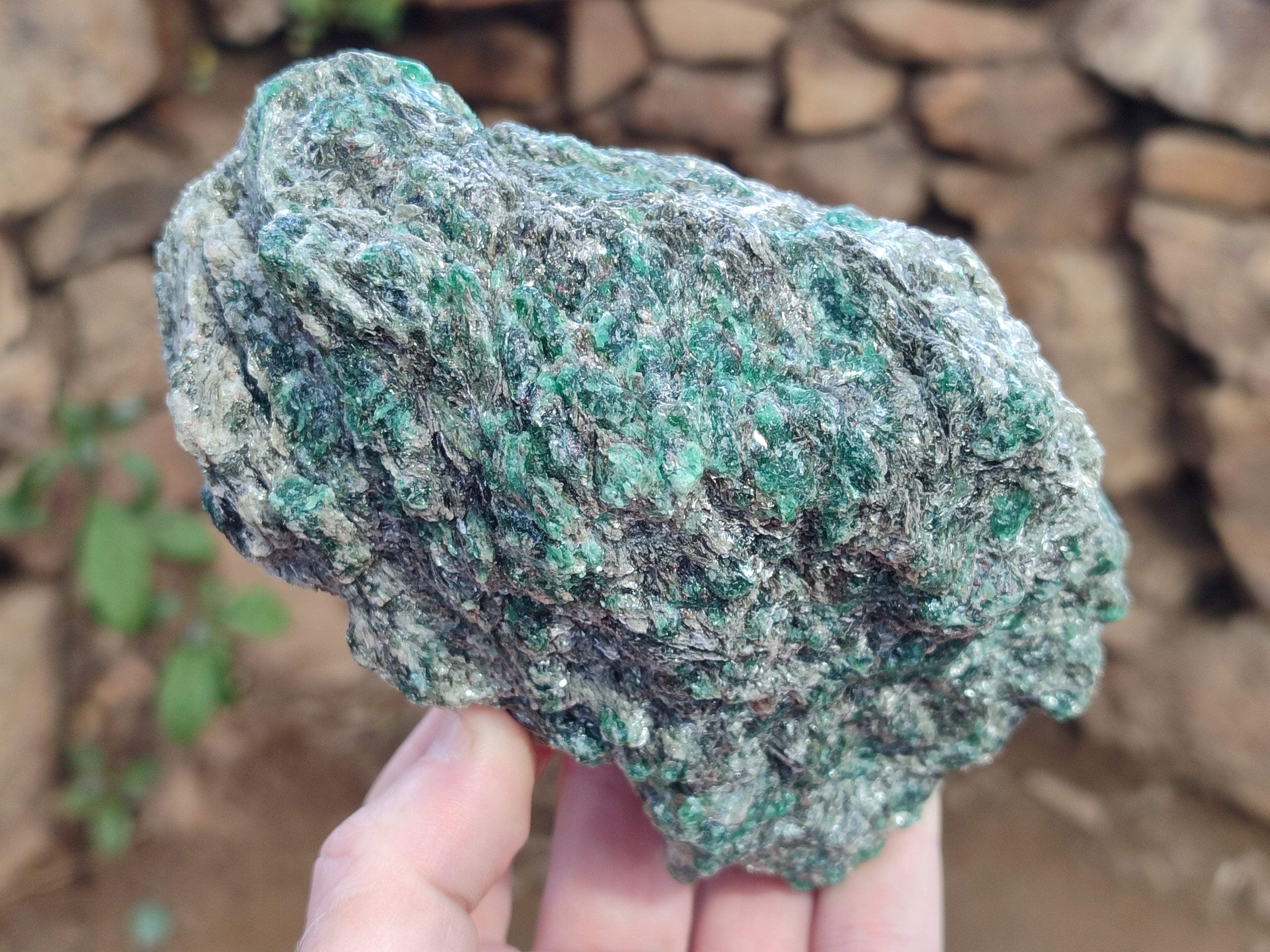 Natural Emerald Mica In Matrix Cobbed Specimens x 3 From Mutoko, Zimbabwe - Toprock Gemstones and Minerals 