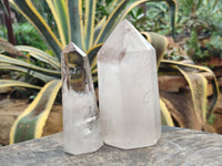 Polished Smokey Quartz Crystals x 2 From Madagascar