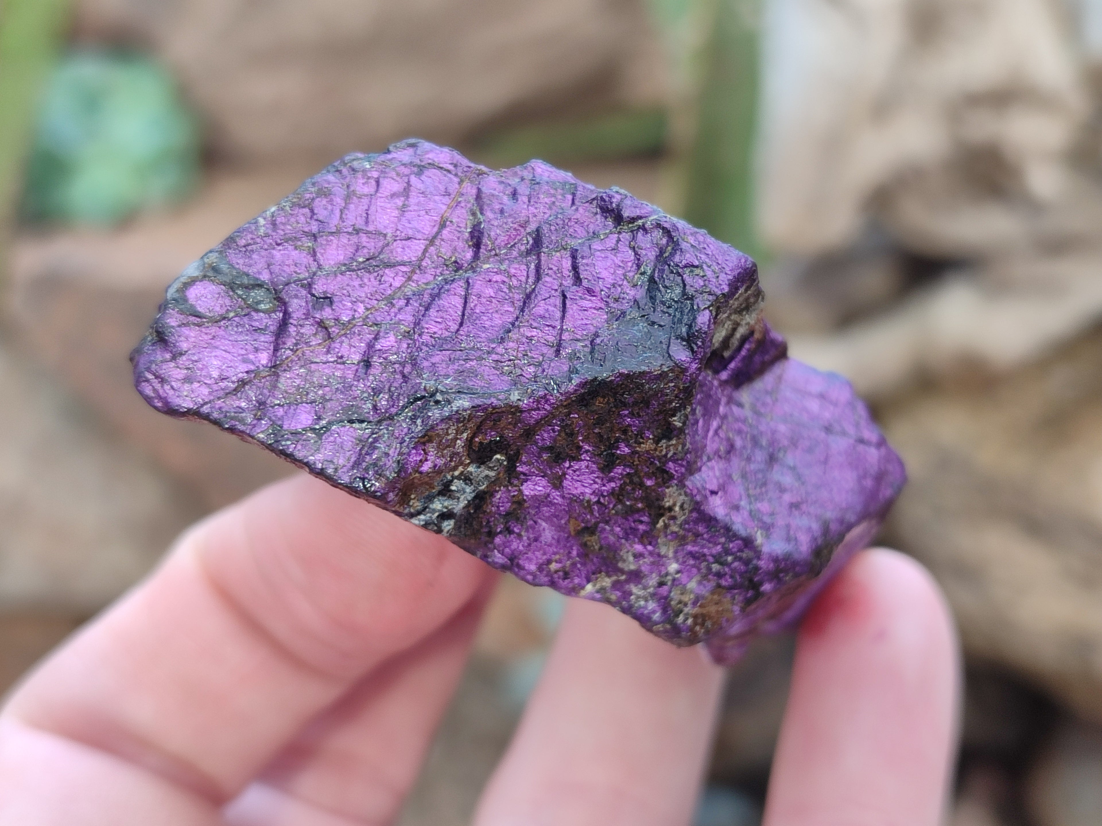 Natural Metallic Purpurite Cobbed Specimens x 12 From Erongo, Namibia - Toprock Gemstones and Minerals 
