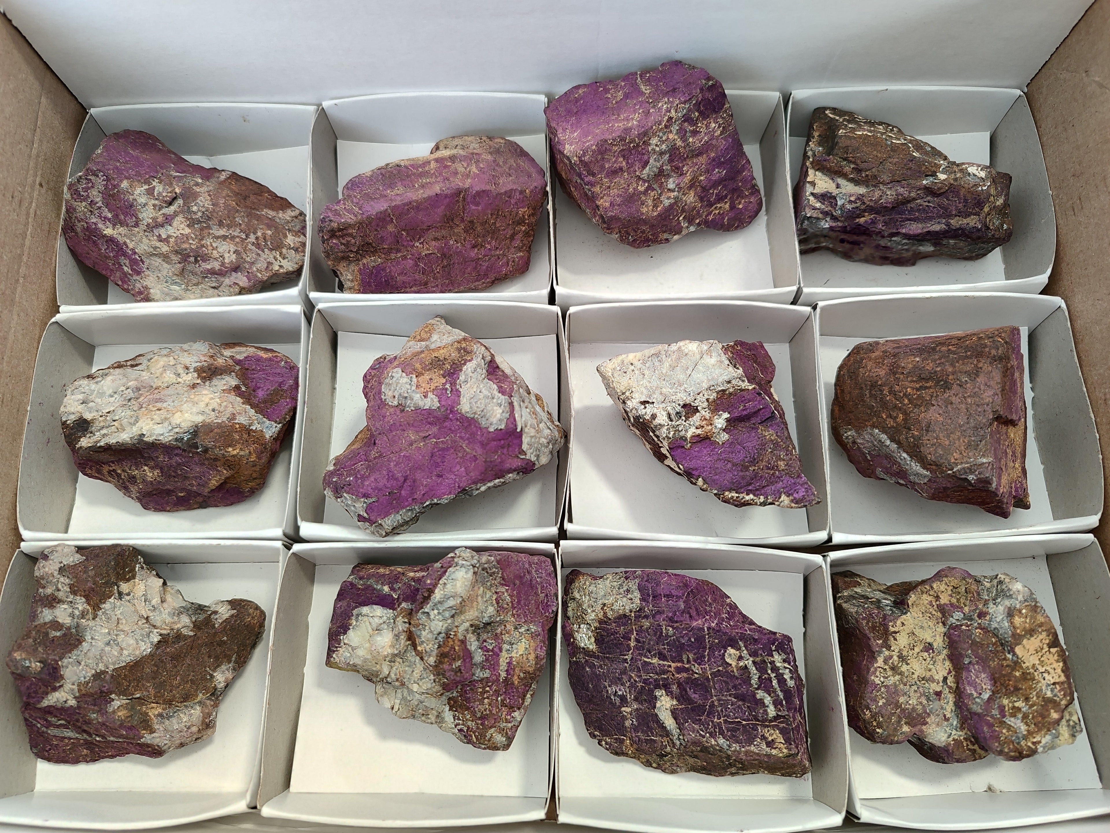 Natural Metallic Purpurite Cobbed Specimens x 12 From Erongo, Namibia - Toprock Gemstones and Minerals 