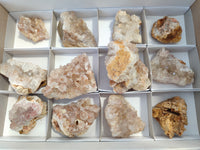 Natural Limonite Quartz Clusters x 12 From Solwezi, Zambia - Toprock Gemstones and Minerals 