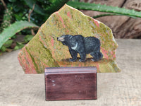 Hand Made Decoupage Bears on Stone Slabs x 3 From South Africa