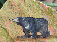 Hand Made Decoupage Bears on Stone Slabs x 3 From South Africa