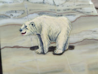 Hand Made Decoupage Bears on Stone Slabs x 3 From South Africa