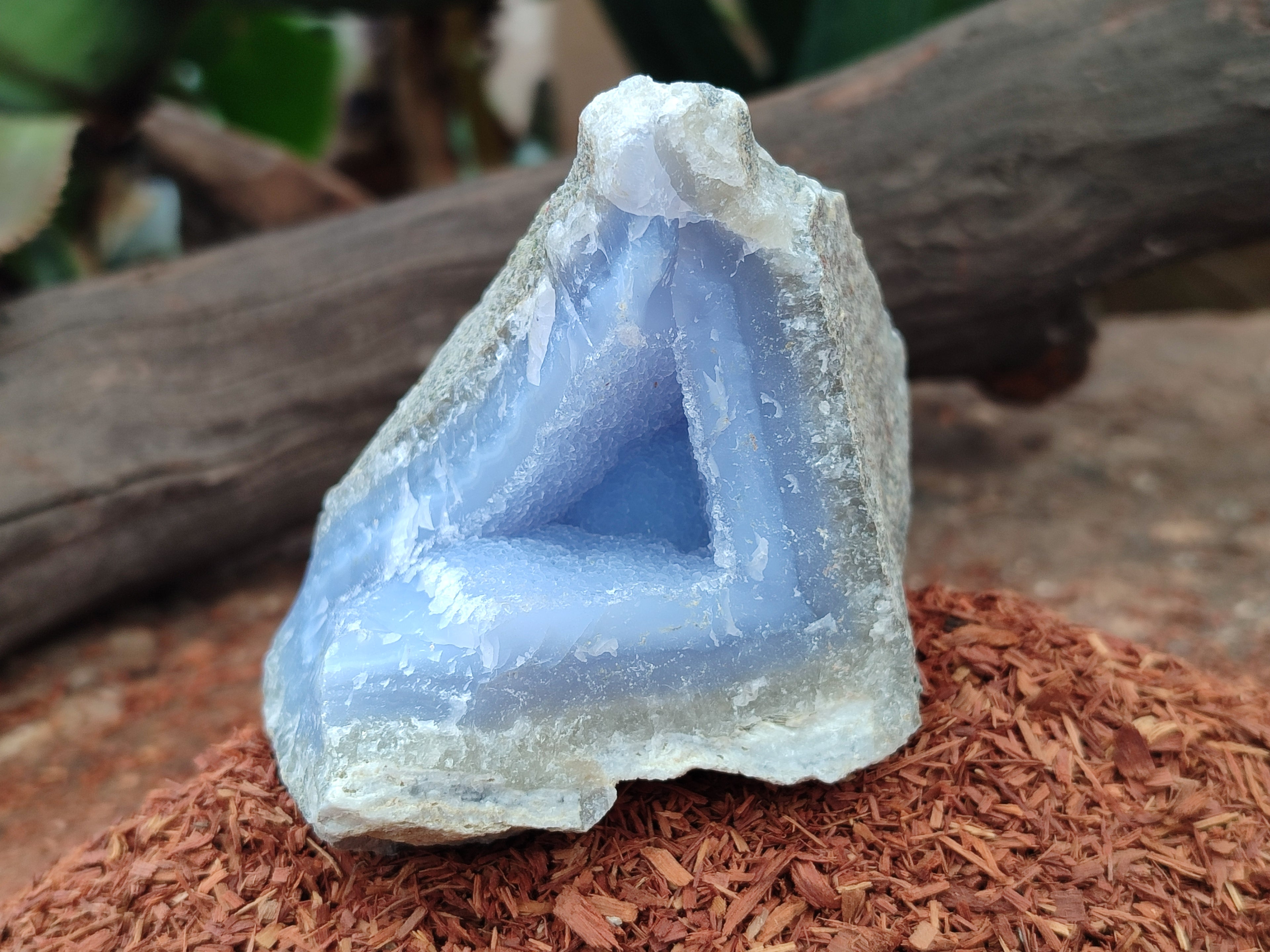 Natural Blue Lace Agate Geode Specimens x 6 From Nsanje, Malawi - Toprock Gemstones and Minerals 