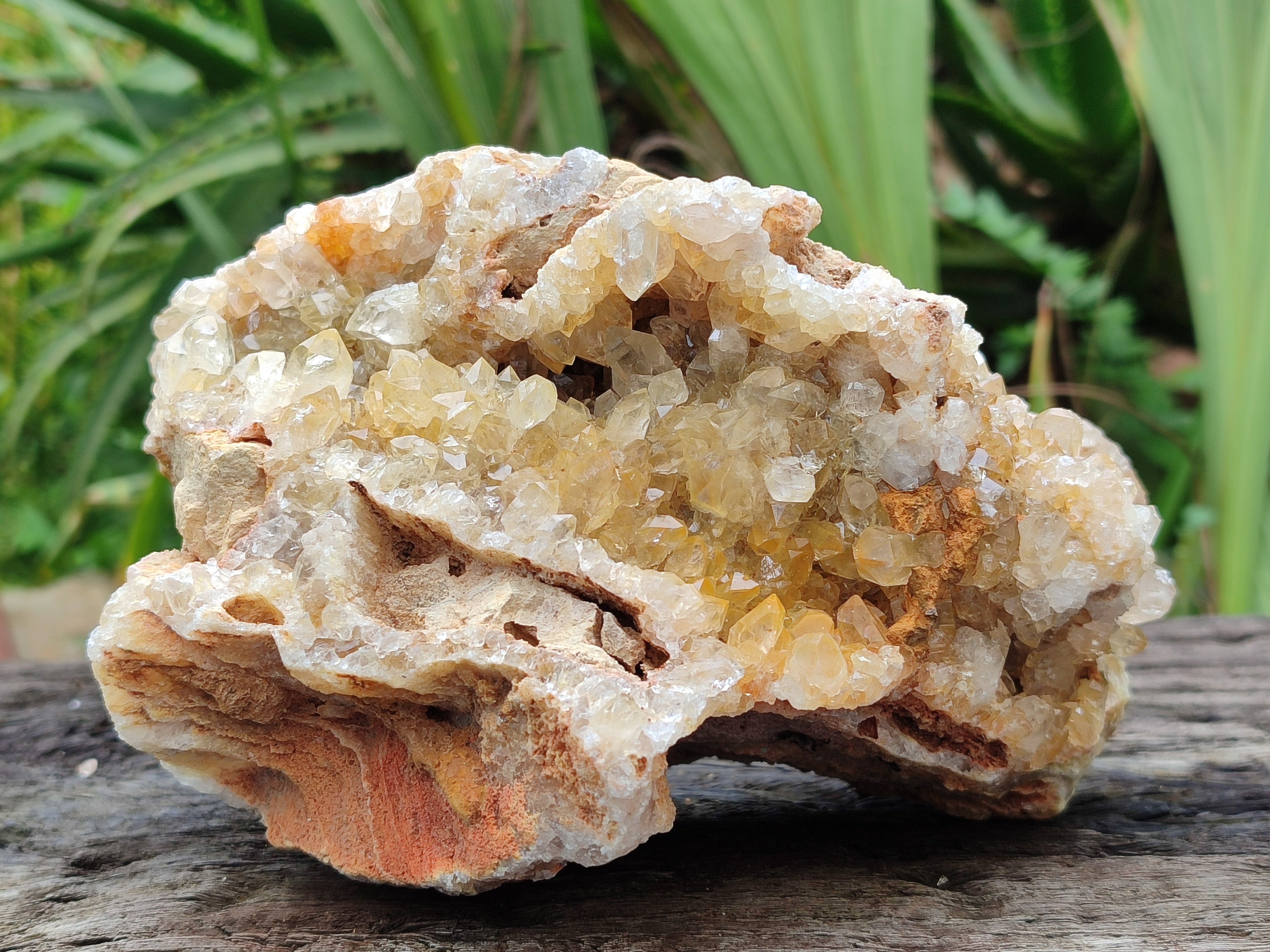Natural Limonite Quartz Clusters x 2 From Solwezi, Zambia - Toprock Gemstones and Minerals 