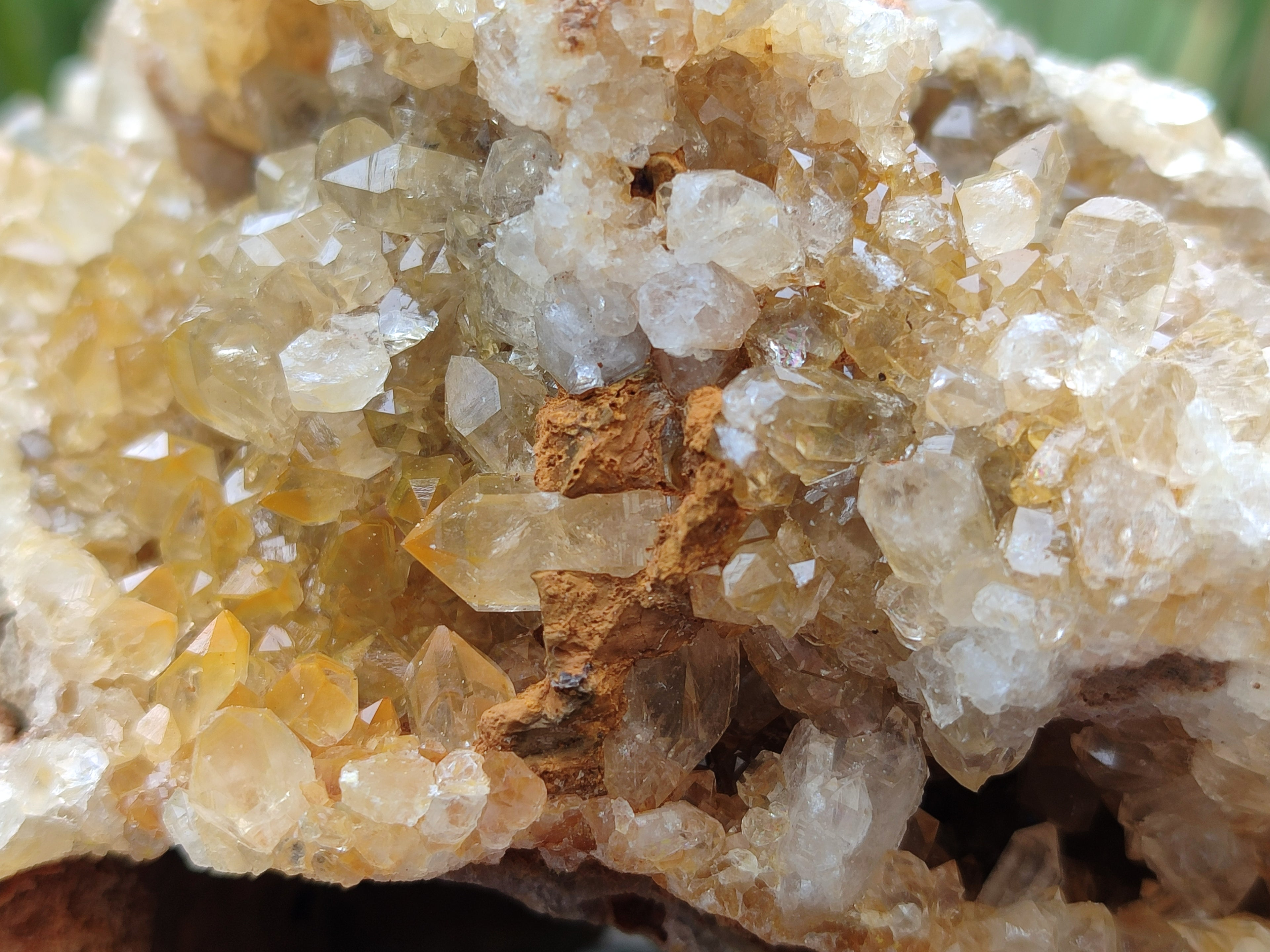 Natural Limonite Quartz Clusters x 2 From Solwezi, Zambia - Toprock Gemstones and Minerals 