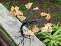 Hand Made Limonite Copper Wire Wrap Tree On Cobbed Crystal Base From KwaZulu, Natal, South Africa