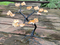 Hand Made Limonite Copper Wire Wrap Tree On Cobbed Crystal Base From KwaZulu, Natal, South Africa