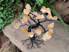 Hand Made Limonite Copper Wire Wrap Tree On Cobbed Crystal Base From KwaZulu, Natal, South Africa - Toprock Gemstones and Minerals 