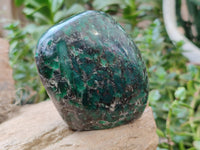 Polished Emerald Mica In Matrix Standing Free Forms x 3 From Mutoko, Zimbabwe - Toprock Gemstones and Minerals 