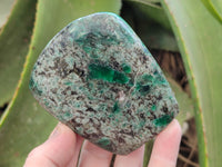Polished Emerald Mica In Matrix Standing Free Forms x 3 From Mutoko, Zimbabwe - Toprock Gemstones and Minerals 