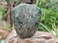 Polished Emerald Mica In Matrix Standing Free Forms x 3 From Mutoko, Zimbabwe - Toprock Gemstones and Minerals 