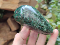 Polished Emerald Mica In Matrix Standing Free Forms x 3 From Mutoko, Zimbabwe - Toprock Gemstones and Minerals 