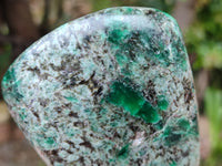 Polished Emerald Mica In Matrix Standing Free Forms x 3 From Mutoko, Zimbabwe - Toprock Gemstones and Minerals 