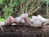 Natural Smokey Hematoid Quartz Crystals x 12 From Ambositra, Madagascar