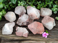 Natural Smokey Hematoid Quartz Crystals x 12 From Ambositra, Madagascar