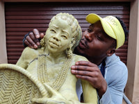 Hand Made Exquisite African Jade Sculpture By Legendary TM Gidi x 1 From South Africa