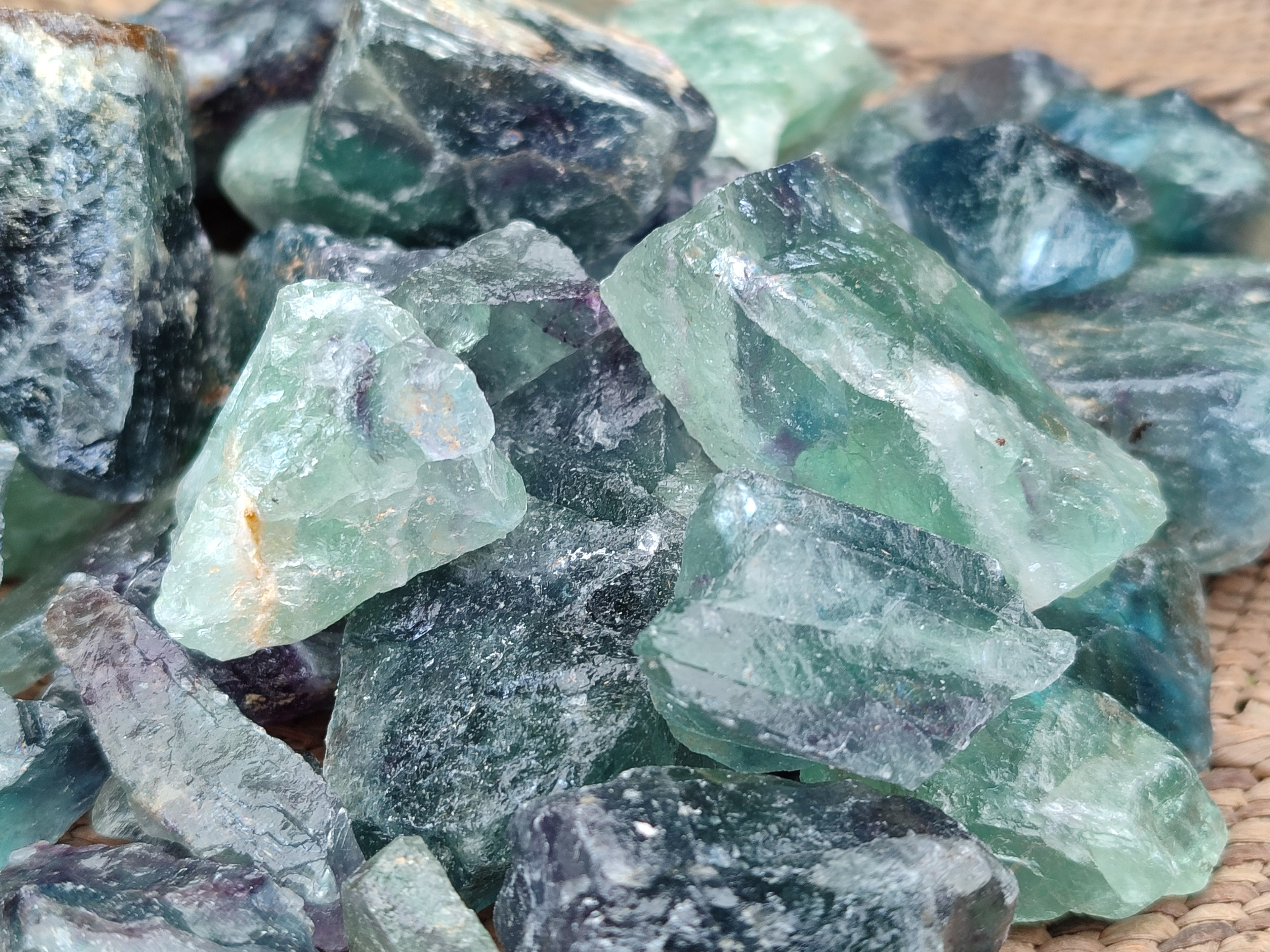 Natural Watermelon Fluorite Cobbed Specimens x 4.02 kg Lot From Uis, Namibia - Toprock Gemstones and Minerals 