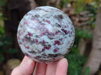 Polished Rubellite Pink Tourmaline Spheres x 2 From Ambatondrazaka, Madagascar