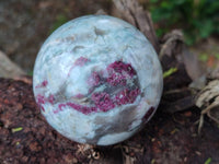 Polished Rubellite Pink Tourmaline Spheres x 2 From Ambatondrazaka, Madagascar