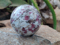 Polished Rubellite Pink Tourmaline Spheres x 2 From Ambatondrazaka, Madagascar