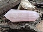 Polished Double Terminated Rose Quartz Points x 3 From Ambatondrazaka, Madagascar - Toprock Gemstones and Minerals 