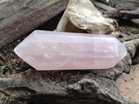 Polished Double Terminated Rose Quartz Points x 3 From Ambatondrazaka, Madagascar