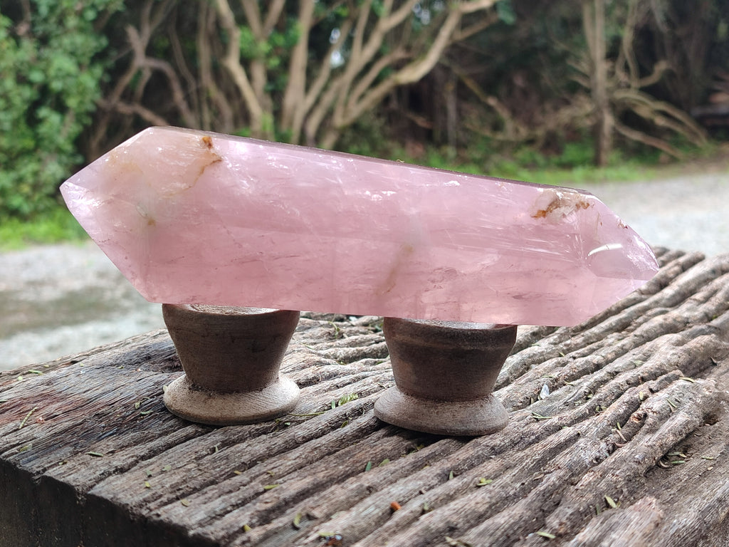 Polished Double Terminated Rose Quartz Points x 3 From Ambatondrazaka, Madagascar - Toprock Gemstones and Minerals 