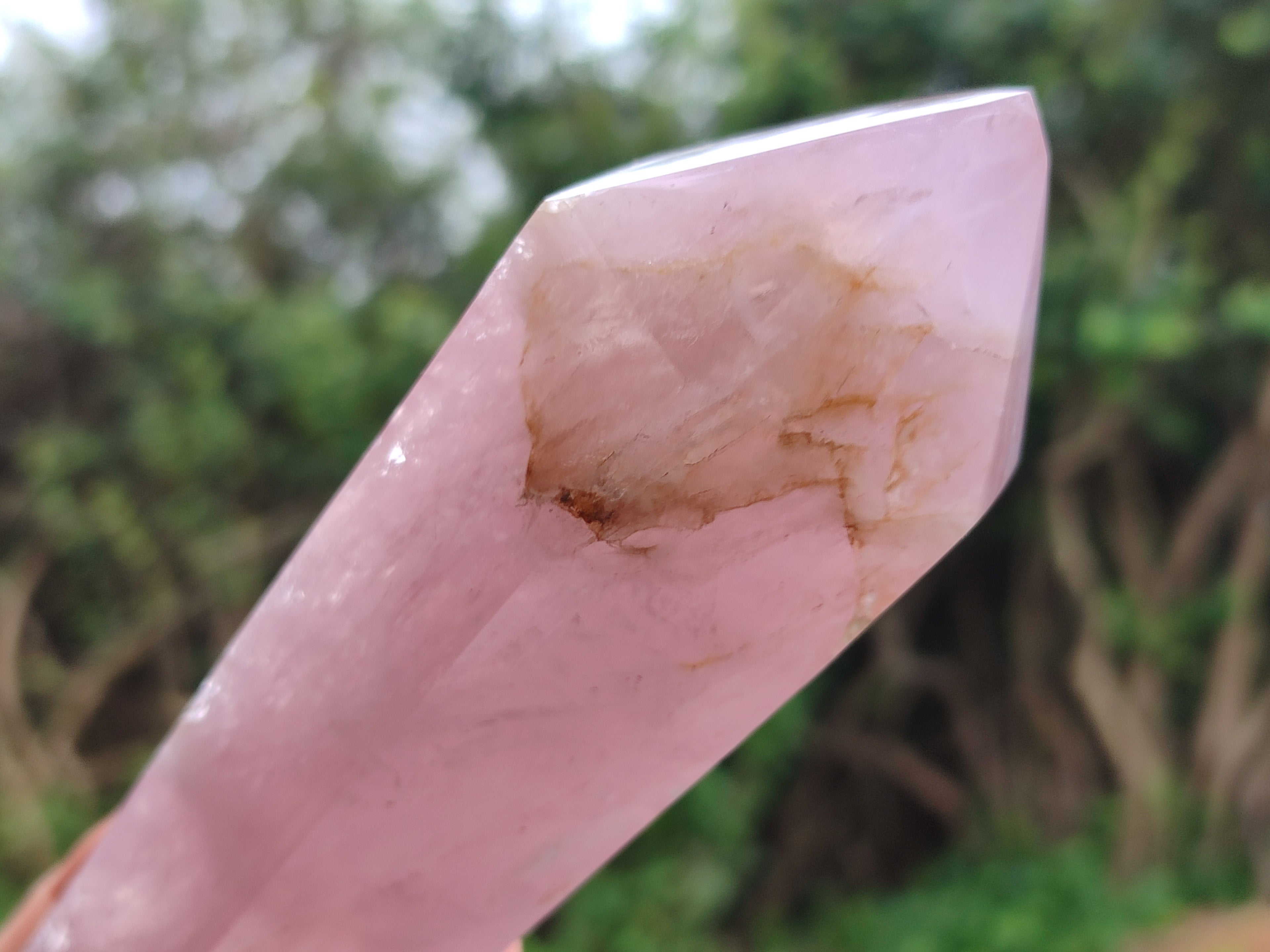 Polished Double Terminated Rose Quartz Points x 3 From Ambatondrazaka, Madagascar - Toprock Gemstones and Minerals 