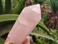 Polished Double Terminated Rose Quartz Points x 3 From Ambatondrazaka, Madagascar