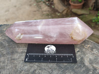 Polished Double Terminated Rose Quartz Points x 3 From Ambatondrazaka, Madagascar