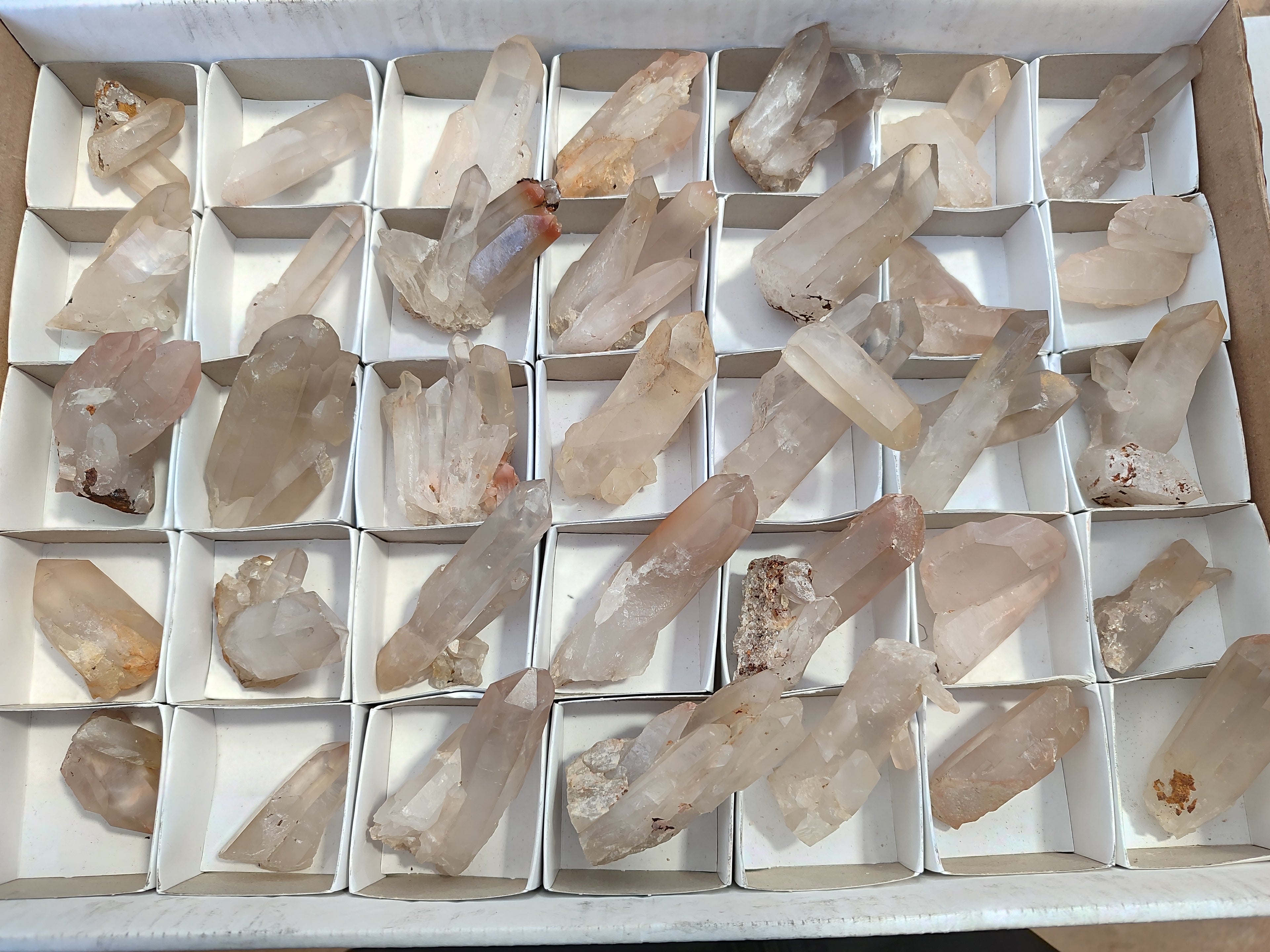 Natural Quartz Clusters x 35 From Madagascar - Toprock Gemstones and Minerals 