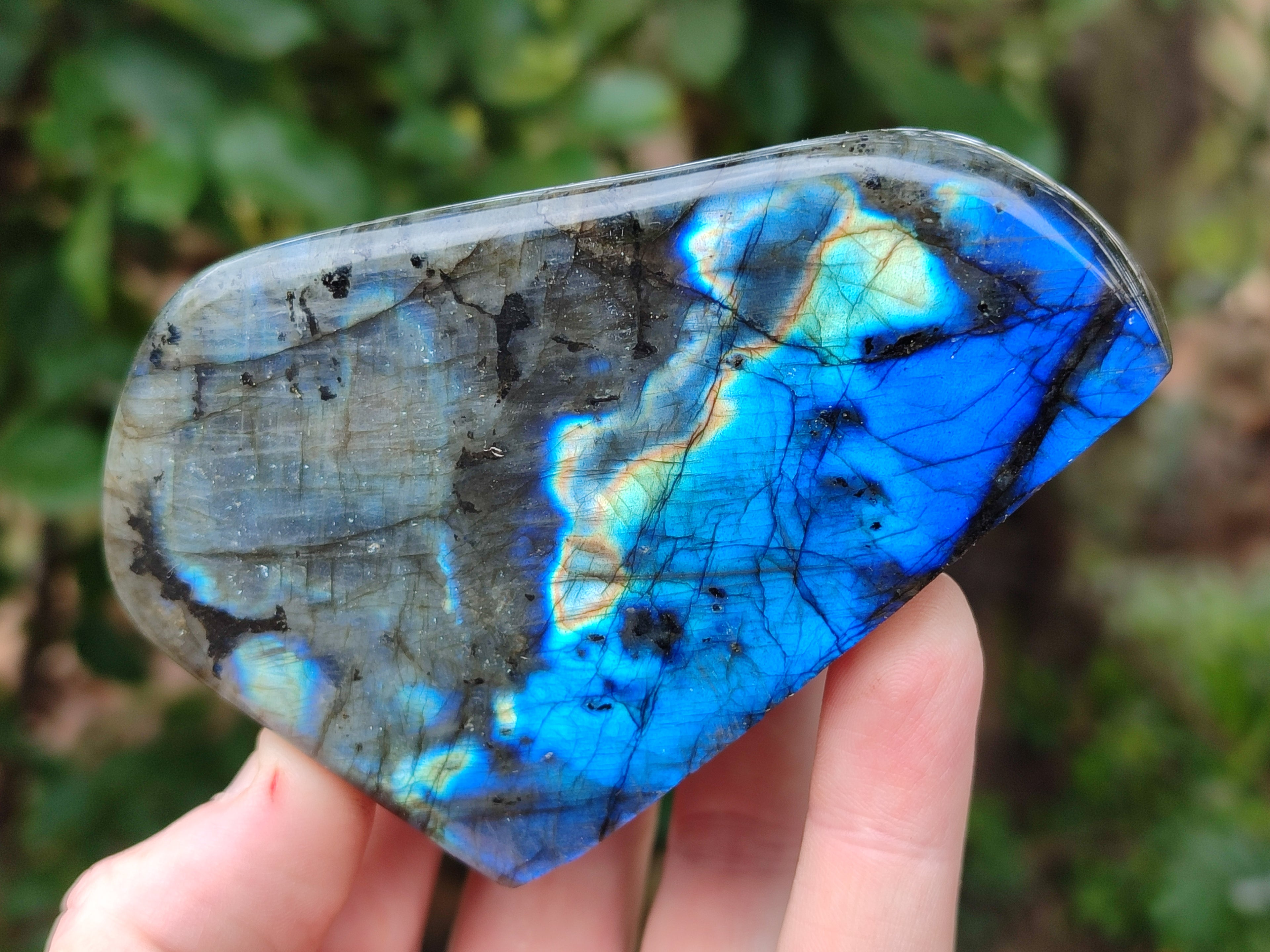 Polished Labradorite Standing Free Forms x 4 From Tulear, Madagascar - Toprock Gemstones and Minerals 