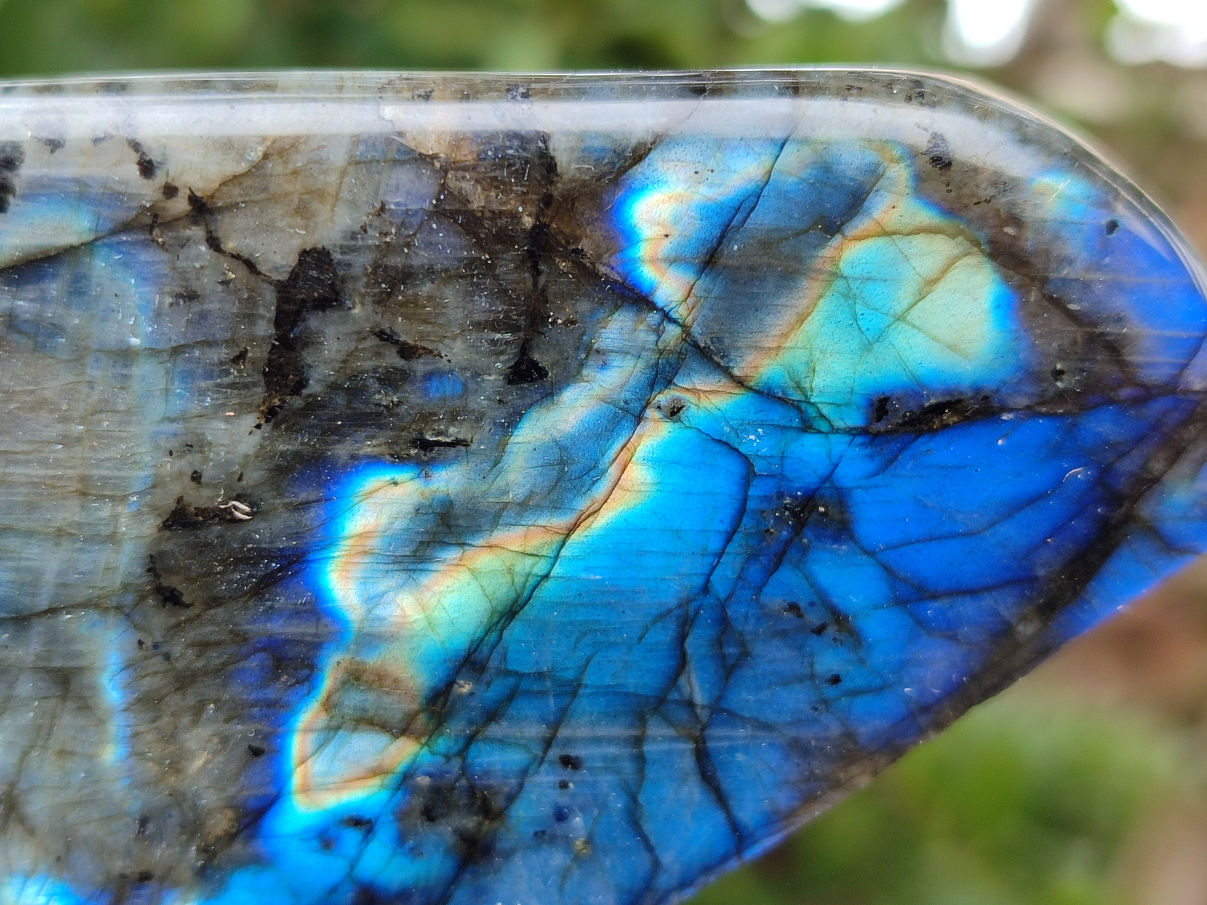 Polished Labradorite Standing Free Forms x 4 From Tulear, Madagascar - Toprock Gemstones and Minerals 