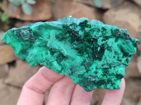 Natural Silky Malachite Specimens x 6 From Kasompe, Congo - Toprock Gemstones and Minerals 