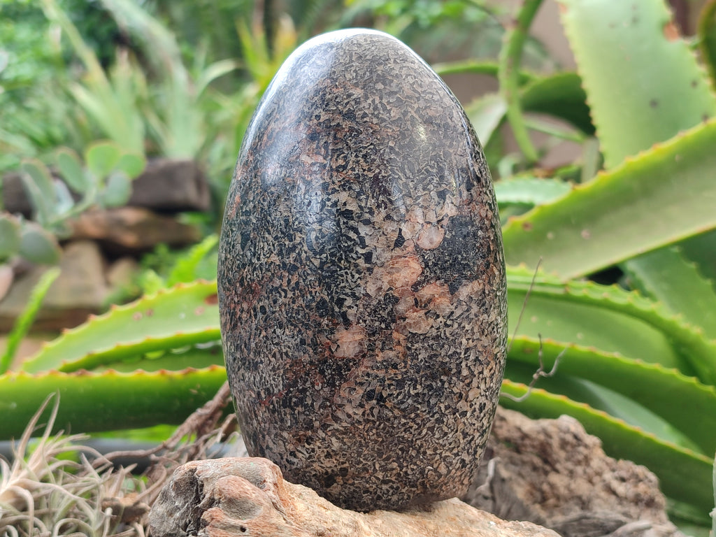 Polished Black Tourmaline Standing Free Forms and Sphere x 2 From Madagascar - Toprock Gemstones and Minerals 