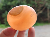 Polished Orange Twist Calcite Leaf Palm Stones x 25 From Maevantanana, Madagascar