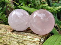 Polished Rose Quartz Spheres x 4 From Ambatondrazaka, Madagascar