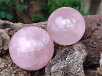 Polished Rose Quartz Spheres x 4 From Ambatondrazaka, Madagascar