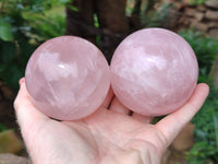 Polished Rose Quartz Spheres x 4 From Ambatondrazaka, Madagascar