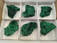 Natural Silky Malachite Specimens x 6 From Kasompe, Congo - Toprock Gemstones and Minerals 