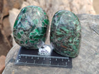 Polished Emerald Mica In Matrix Standing Free Forms x 4 From Mutoko, Zimbabwe - Toprock Gemstones and Minerals 
