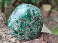 Polished Emerald Mica In Matrix Standing Free Forms x 4 From Mutoko, Zimbabwe - Toprock Gemstones and Minerals 