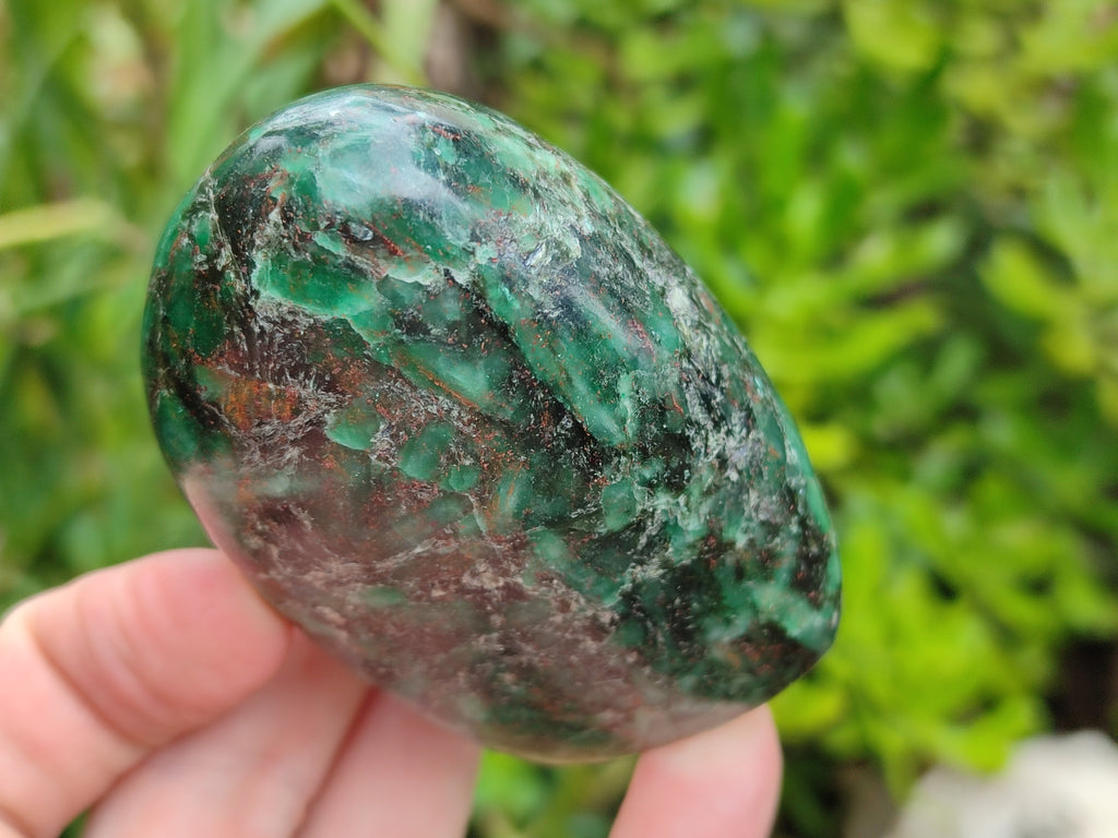 Polished Emerald Mica In Matrix Standing Free Forms x 4 From Mutoko, Zimbabwe - Toprock Gemstones and Minerals 
