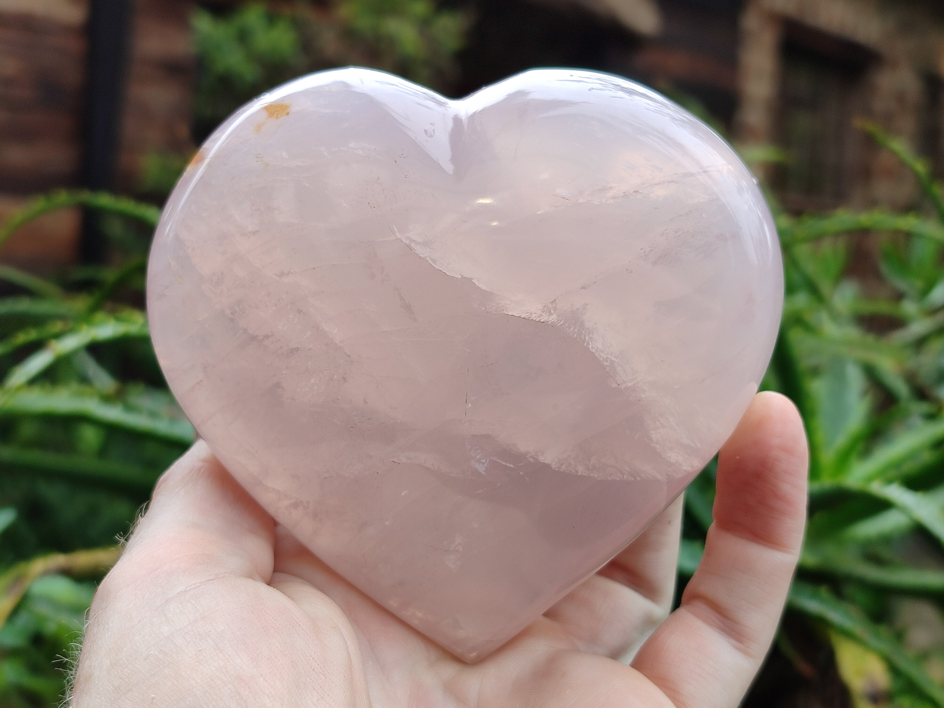 Polished Girasol Rose Quartz Hearts x 3 From Ambatondrazaka, Madagascar - Toprock Gemstones and Minerals 