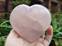 Polished Girasol Rose Quartz Hearts x 3 From Ambatondrazaka, Madagascar