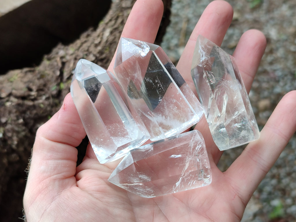 Polished Clear Quartz Crystals x 20 From Madagascar - Toprock Gemstones and Minerals 